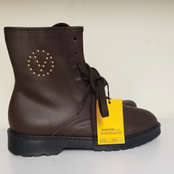 Valentino By Marip Valentino Combat Boots Womens - Picture 2 of 6